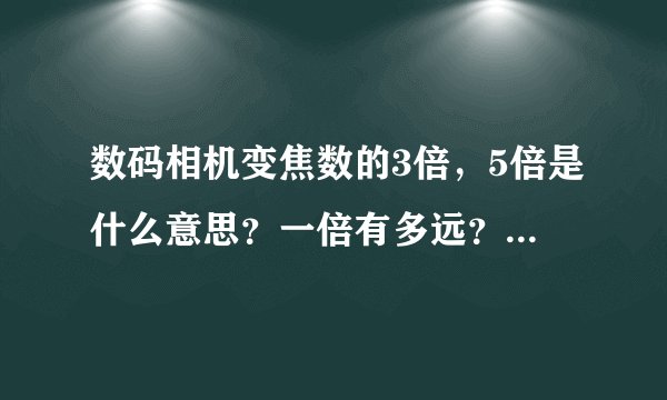 数码相机变焦数的3倍，5倍是什么意思？一倍有多远？3倍，5倍又有多远？