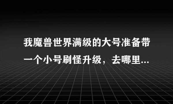 我魔兽世界满级的大号准备带一个小号刷怪升级，去哪里刷怪速度快一点？