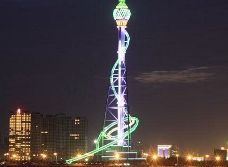 电视塔又高又直像什么一样站在市中心？