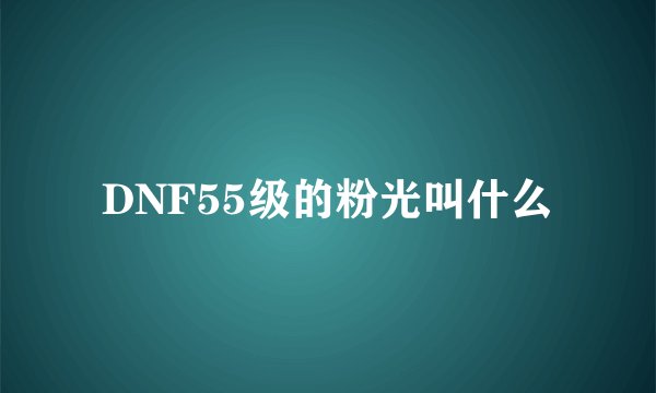 DNF55级的粉光叫什么