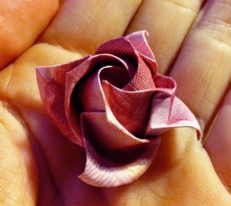 用钱折玫瑰花的方法