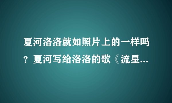 夏河洛洛就如照片上的一样吗？夏河写给洛洛的歌《流星》是哪一首？他们现在怎么样了？