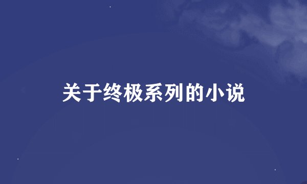 关于终极系列的小说