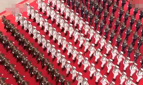 礼兵队伍俯拍有多震撼？