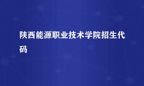 陕西能源职业技术学院招生代码