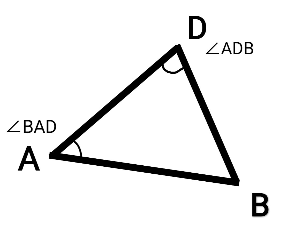 ∠ADB 和∠BAD 有什么区别？