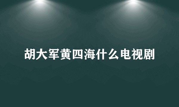 胡大军黄四海什么电视剧