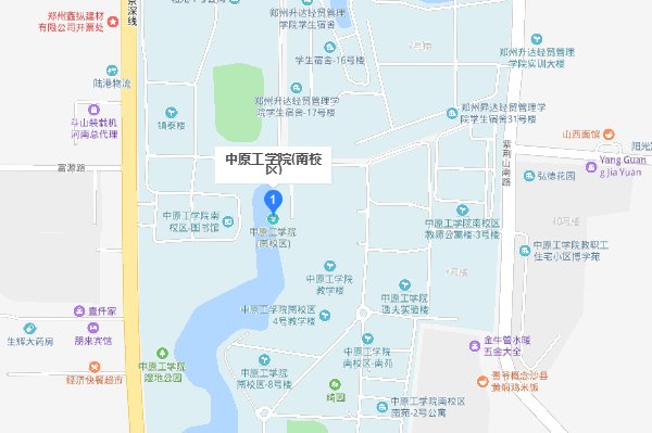 中原工学院南校区的具体地点