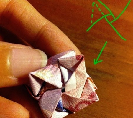 用钱折玫瑰花的方法