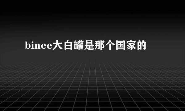 binee大白罐是那个国家的