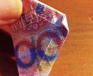 人民币玫瑰花的折法大全图解