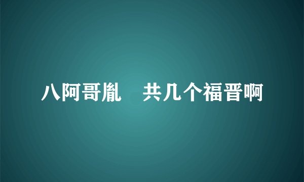 八阿哥胤禩共几个福晋啊