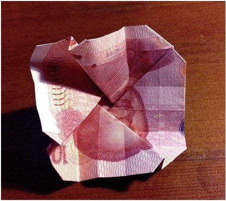 用钱折玫瑰花的方法