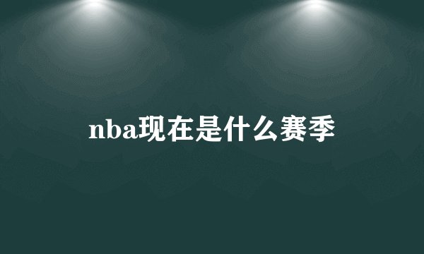 nba现在是什么赛季
