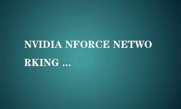 NVIDIA NFORCE NETWORKING CONTROLLER问题