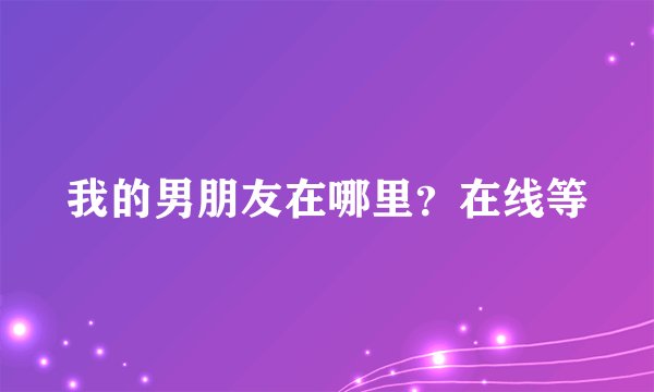 我的男朋友在哪里？在线等