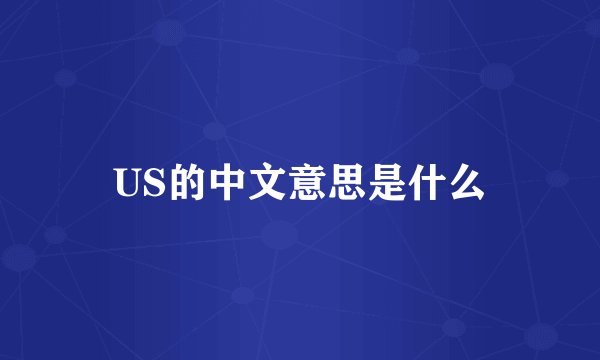 US的中文意思是什么