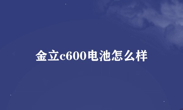 金立c600电池怎么样