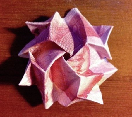 用钱折玫瑰花的方法