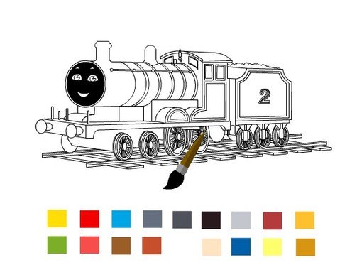 托马斯填颜色的游戏操作