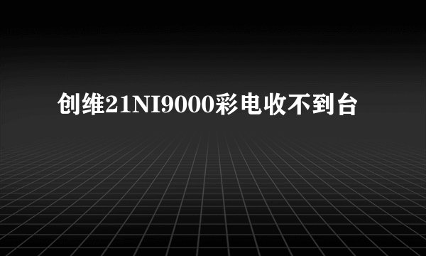 创维21NI9000彩电收不到台