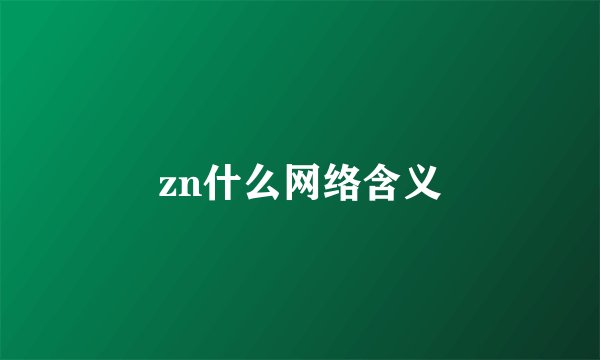 zn什么网络含义