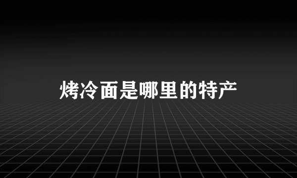 烤冷面是哪里的特产