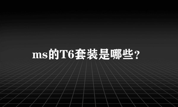 ms的T6套装是哪些？