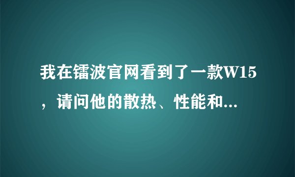 我在镭波官网看到了一款W15，请问他的散热、性能和售后怎么样？