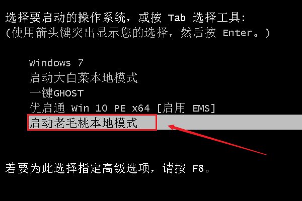 老挑毛u盘装系统步骤2003