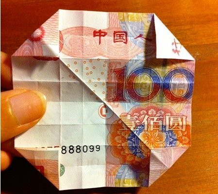 用钱折玫瑰花的方法