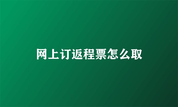 网上订返程票怎么取