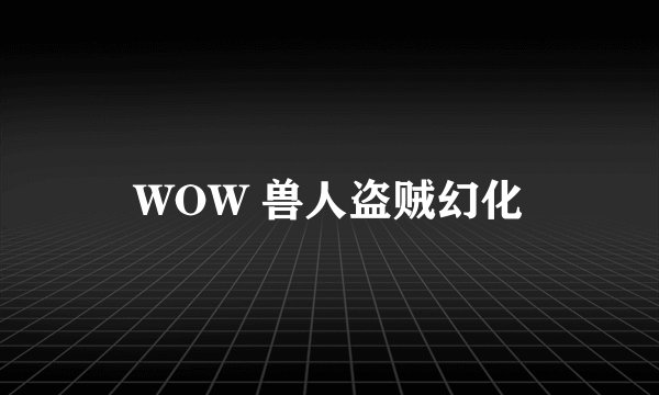 WOW 兽人盗贼幻化