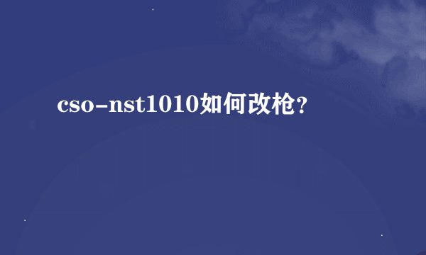 cso-nst1010如何改枪？