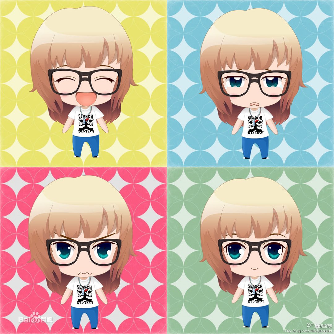 求56《微博江湖》主持人的Q版图片