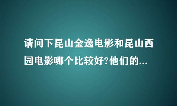 请问下昆山金逸电影和昆山西园电影哪个比较好?他们的会员卡是怎么弄的?价格有哪些?折率是多少?谢谢!