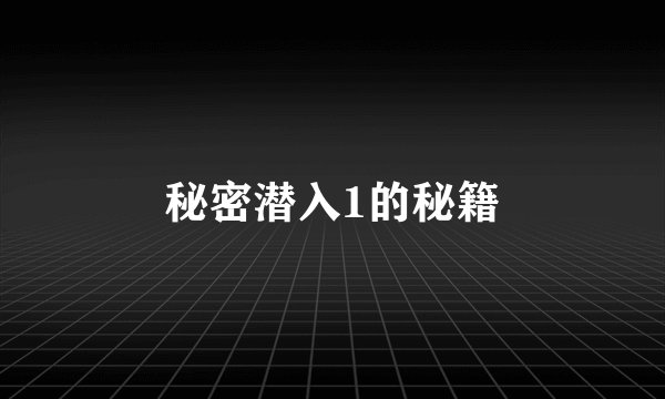 秘密潜入1的秘籍