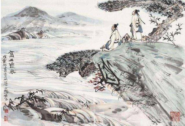 伯牙鼓琴志在（ ），钟子期曰：“善哉，（ ）兮( ）．”