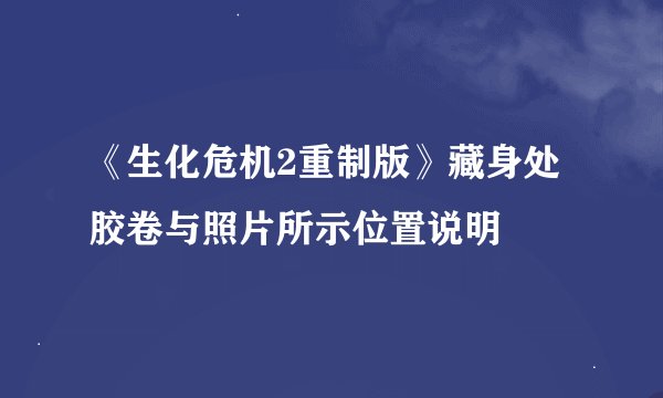 《生化危机2重制版》藏身处胶卷与照片所示位置说明
