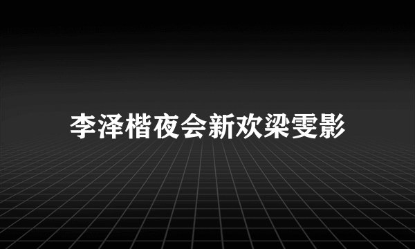 李泽楷夜会新欢梁雯影
