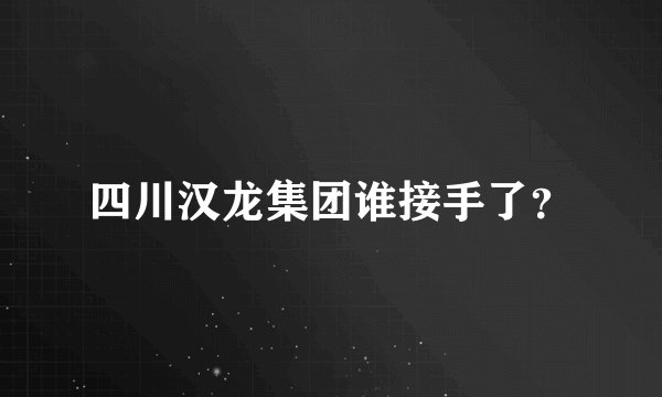 四川汉龙集团谁接手了？