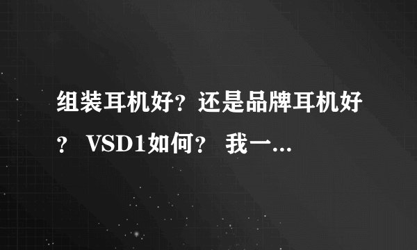 组装耳机好？还是品牌耳机好？ VSD1如何？ 我一朋友说还没有组装的好，是这样