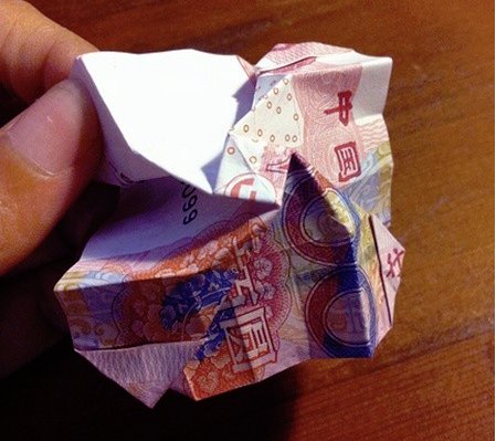 用钱折玫瑰花的方法