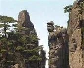 黄山奇石图片狮子抢球