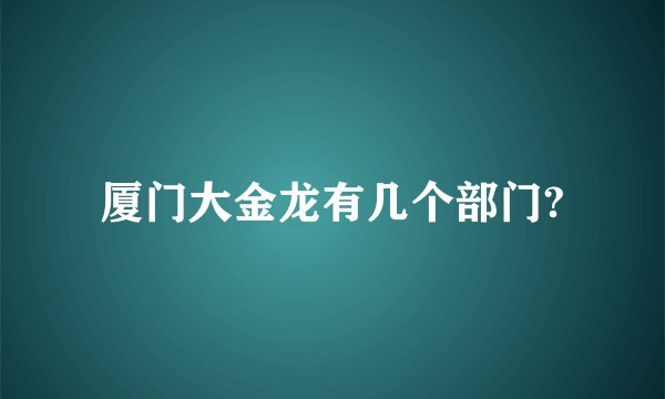 厦门大金龙有几个部门?