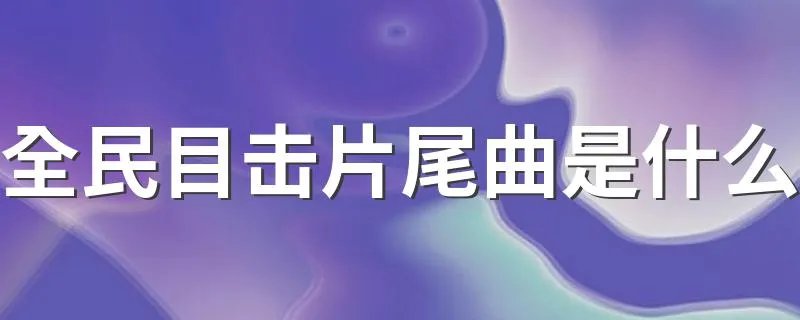 全民目击片尾曲是什么 有完整歌词吗