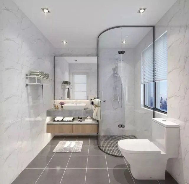 适合卫生间铺的地砖，56款效果美图供参考！