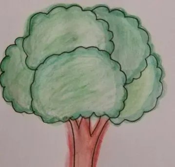 植树节画画简单又漂亮的画二年级 小学生二年级植树图画