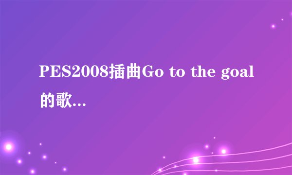 PES2008插曲Go to the goal的歌词在那里有下？
