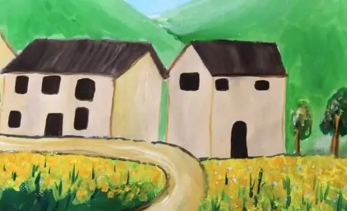 美丽的家乡图画又简单又好看